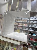Коробка ПЛАСТИКОВАЯ ПРЕМИУМ для торта двусоставная с ручками 260х260х280 Гофрокартон/пластик