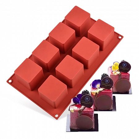 Силиконовая форма Куб 8 ячеек (5,1см)