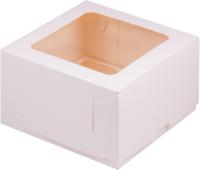 Коробка под 4 капкейка, 165х165х100 мм, с прямоугольным окном