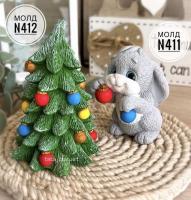 Молд ЗАЙКА №411 вешает игрушку 6,5 см.