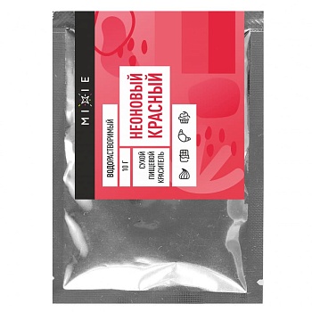 Краситель сухой MIXIE, водорастворимый, Неоновый красный, 10 г