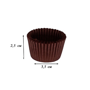 Капсулы бумажные Коричневые 35*25 (22~25шт)
