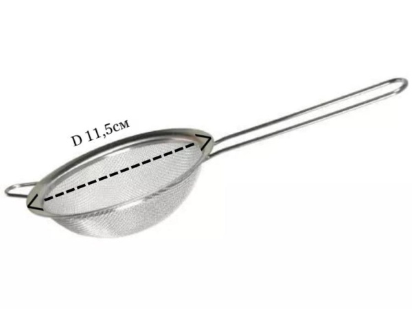Сито металлическое d 11,5 см. с ручкой