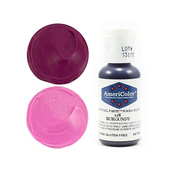 Гелевая краска #118 Americolor Burgundy «Бордовый» 21 гр