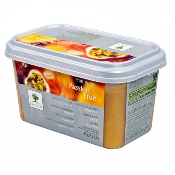 ПЮРЕ свежемороженое Маракуйя 10% сахара 1 кг,RAVIFRUIT,ФРАНЦИЯ (-F-)