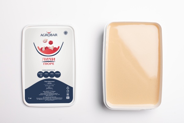 Пюре Личи Agrobar (Агробар) замороженное, 1000 гр