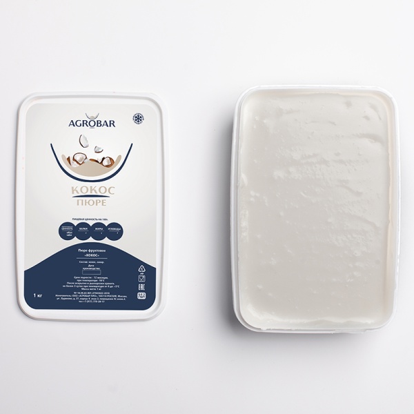 Пюре Кокос Agrobar (Агробар) замороженное, 250 гр